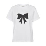 Rikke Bow Tee SS - Hvid