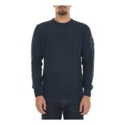 Ribstrik Pullover med Armlogo