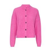 Pink Melange Alphagz Cardigan