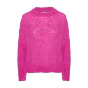 Blød Alpaca Pullover Neon Pink