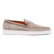 Brune Læder Loafers Casual Flats