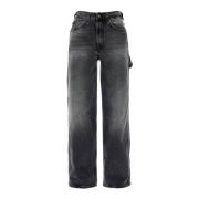 Slidt Bomuld Denim Straight Leg Jeans