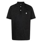 Sort kortærmet poloshirt