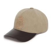 Afslappet Beige Bomuld Baseball Cap