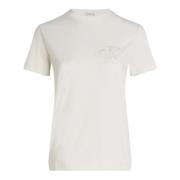 Satin Applique T-Shirt Ivory