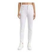 Hvide High Waist Slim Fit Jeans