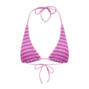 Stribet Pink Bikini Top Sofie