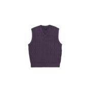 Jacquard Overdyed Vest i Lilla