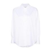 Hvid Poplin Button-Up Skjorte