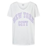 Hvid NYC Bomuld Tee med Grafisk Print