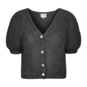 Sort V-hals Cardigan