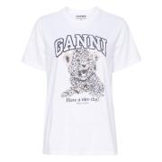 Leopard Print Grafisk T-shirt