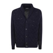 Blå Slim Fit Cardigan