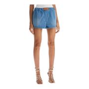 Afslappet pasform denim shorts