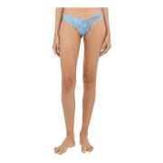 Blonde Thong med Denim Paneler