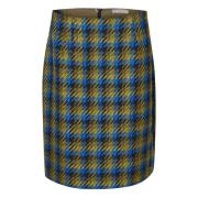 Plaid Linette Nederdel i Pesto Green