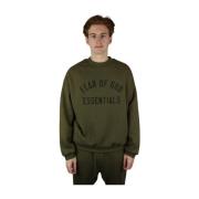 Oliv Fleece Crewneck Moderne Stil