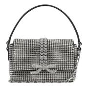 Rhinestone Micro Bag Sølv Håndtaske