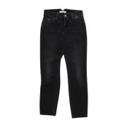 Sort Skinny Jeans med Vintage Vask