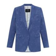 Satin blazer med blomstermønster