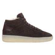 Kvinders Sadlebrun Italiensk Velour High-Top Sneakers