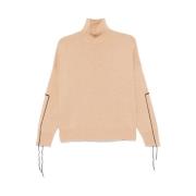 Kamel Merinould Mock Neck Sweater