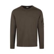 Diagonal Fleece Lens Crew Neck Sweatshirt