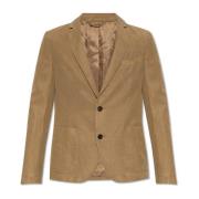 Blazer med linnedfinish