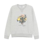 Grå Sweater med Polo Bear Motif