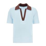 Perforeret kortærmet poloshirt