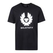 Sort Bomuld Jersey T-Shirt med Logo