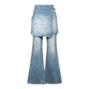 Blå Asymmetrisk Jeans