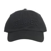 Sort Baseball Cap Logo Broderi