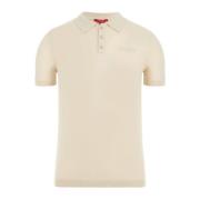 Bomuld Polo Shirt - Beige Lige Pasform