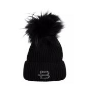 Vinter Pom Pom Sort Beanie