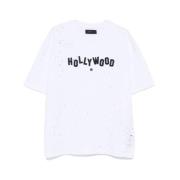 Slidt Bomuld T-shirt med Hollywood Patch