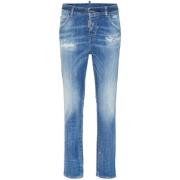 Lys Blå Skinny Vasket Denim Jeans