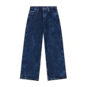 Blå Wide Leg Denim Jeans