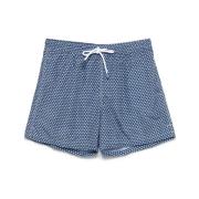 Navy Blue Beachwear Snørelukning Shorts