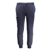 Sporty Blå Mænds Sweatpants med Elastisk Talje