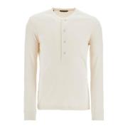 Elegant Ivory Henley T-Shirt