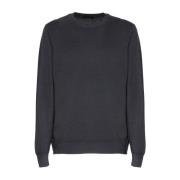 Sort Crew Neck Uldtrøje