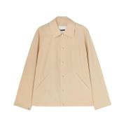 Beige Bomuld Poplin Overbeklædning