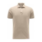 Beige Polo Shirt med korte ærmer