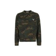 Camouflage Bomuld Polyamid Sweatshirt