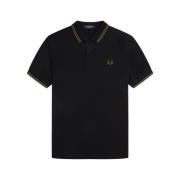 Sort/Guld Twin Tipped Polo Skjorte