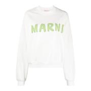 Grøn Logo Cropped Sweatshirt