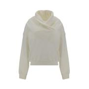 Blød Bomulds Sweatshirt med Shawl Krave