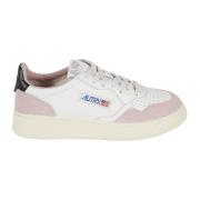 Hvide Pink Sneakers Glat Ruskind