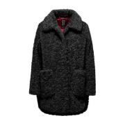 Sort Sherpa Fleece Jakke AW24